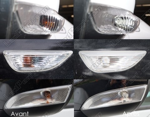 LED Bočné Smerovky Citroen C3 I pred a po