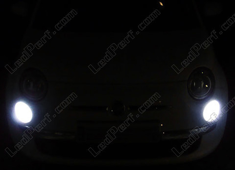 LED Parkovacie svetlá/Denné svetlá Biely Xenón Fiat 500