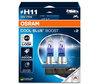 H11 žiarovky Osram Cool Blue Boost 5500K efekt xenon ref: 62211CBB-2HB v balení 2 žiaroviek