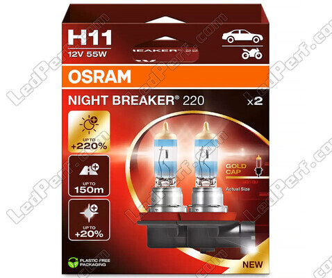 H11 žiarovky OSRAM Night Breaker® 220 - 64211NB220-2HB - Duo Box