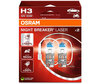 Balíček 2 H3 žiaroviek Osram Night Breaker Laser +150% - 64151NL-2HB