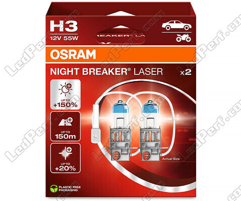 Balíček 2 H3 žiaroviek Osram Night Breaker Laser +150% - 64151NL-2HB