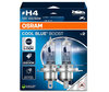 H4 žiarovky Osram Cool Blue Boost 5500K efekt xenon ref: 62193CBB-2HB v balení 2 žiaroviek