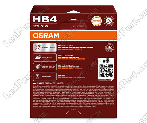 Balíček 2 HB4 žiaroviek Osram Night Breaker Laser +150% - 9006NL-2HB