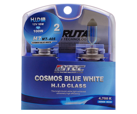 Balíček 2 H3 žiaroviek MTEC Cosmos Blue - Biely xenón