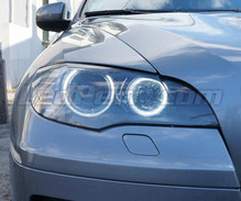 Balíček LED angel eyes H8 (čisto biela 6000K) pre BMW X6 (E71 E72) - MTEC V3.0