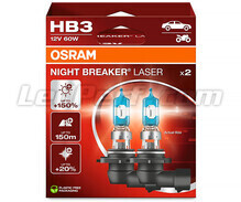 Balíček 2 HB3 žiaroviek Osram Night Breaker Laser +150% - 9005NL-2HB